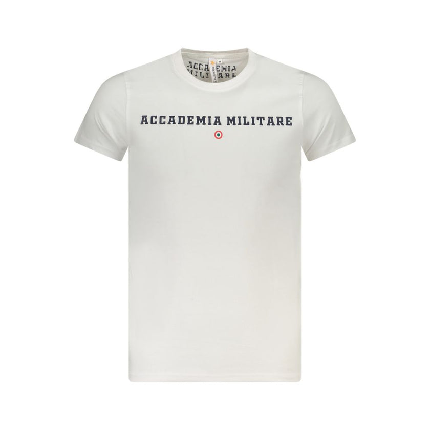 Accademia Militare Weißes Herren-T-Shirt aus Baumwolle