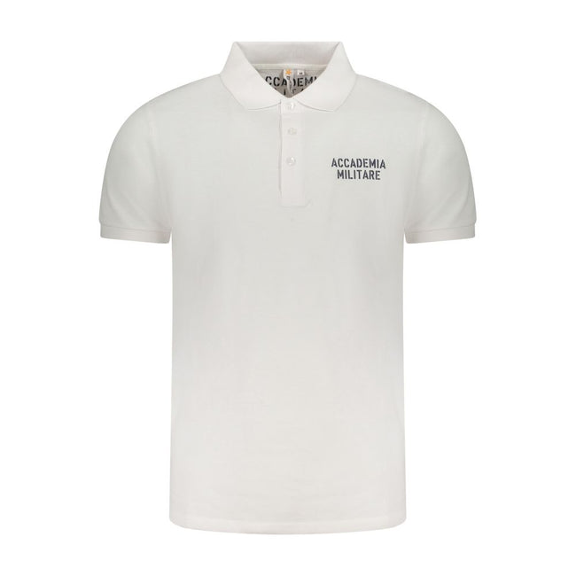 Accademia Militare Weißes Herren-Poloshirt aus Baumwolle
