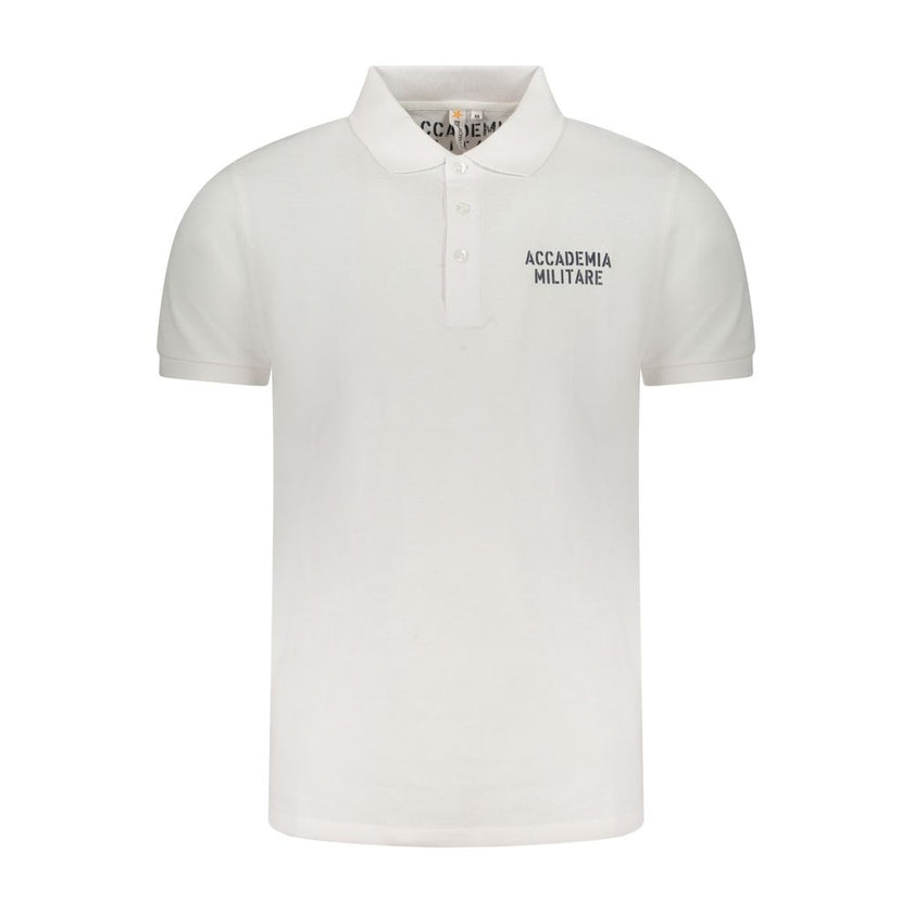 Accademia Militare Weißes Herren-Poloshirt aus Baumwolle
