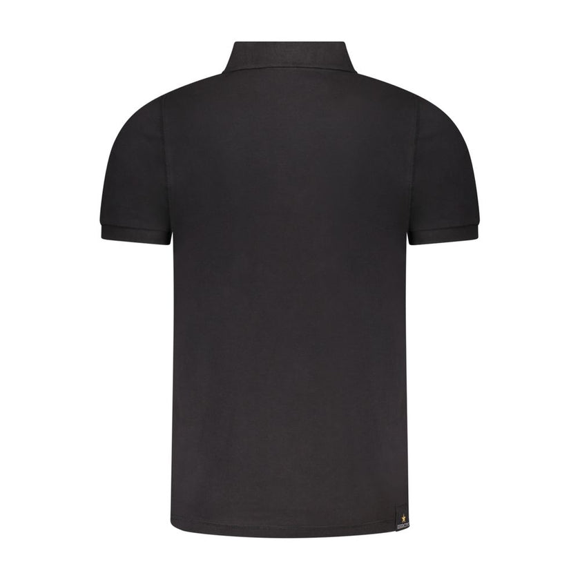 Accademia Militare Schwarzes Herren-Poloshirt aus Baumwolle