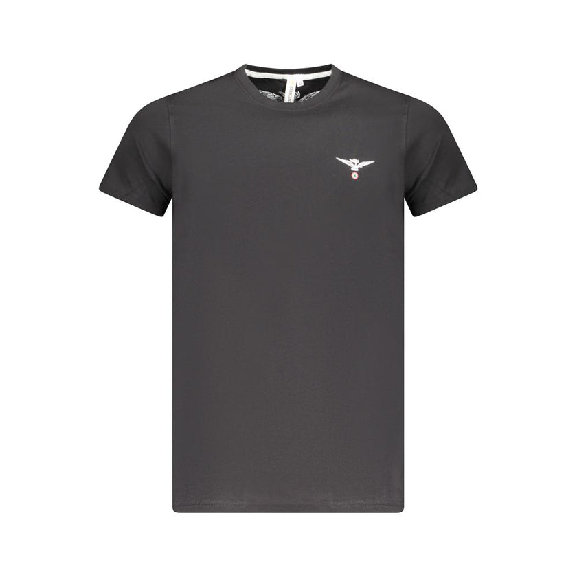 Accademia Militare Schwarzes Baumwoll-T-Shirt für Herren