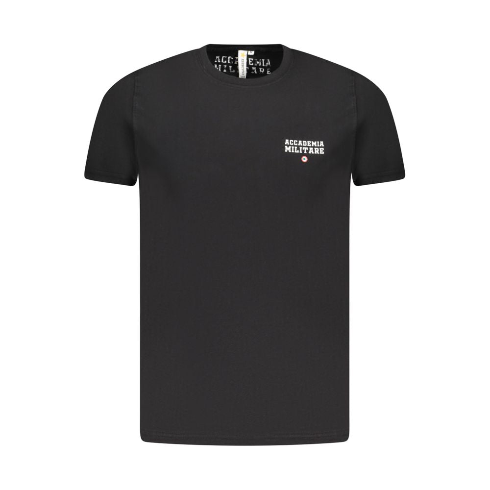 Accademia Militare Schwarzes Baumwoll-T-Shirt für Herren