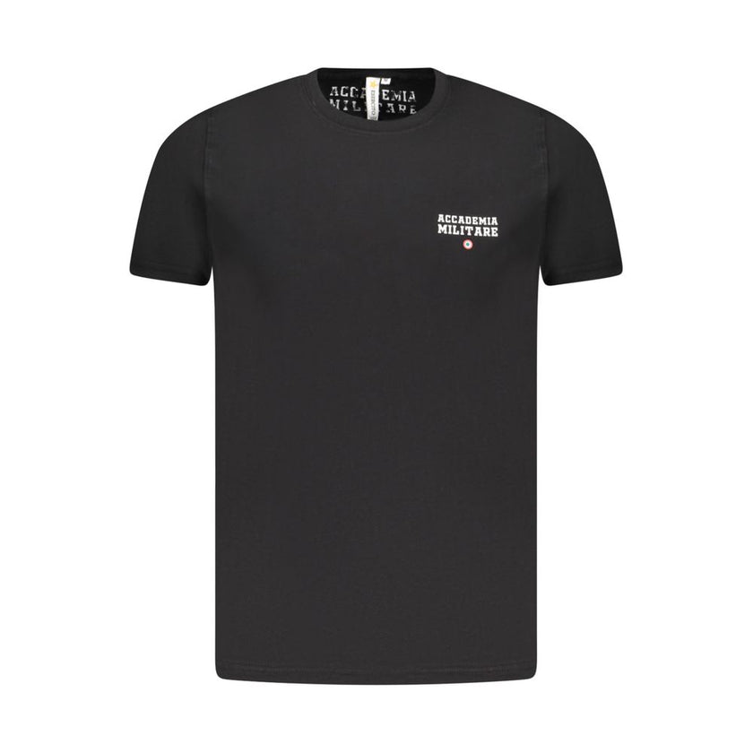 Accademia Militare Schwarzes Baumwoll-T-Shirt für Herren