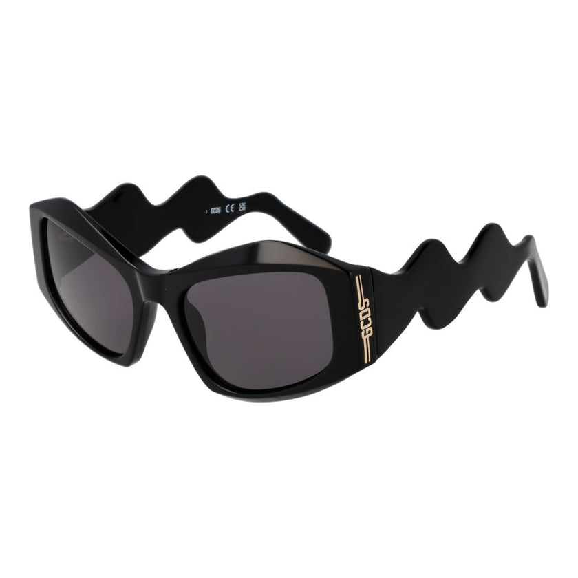 GCDS Schwarze Sonnenbrille aus Acetat