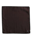 Dolce & Gabbana Brauner DG Crown Silk Square Herren Foulardschal
