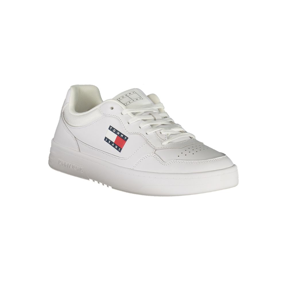 Tommy Hilfiger Bianco Herren-Sneaker sportlicher weißer Schnürschuh mit Logo