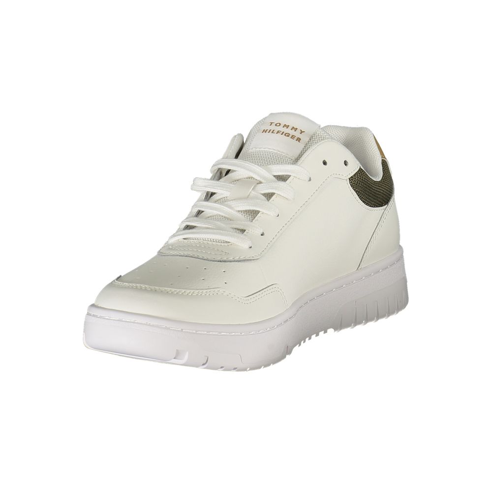 Tommy Hilfiger Men's White Polyester Sneakers