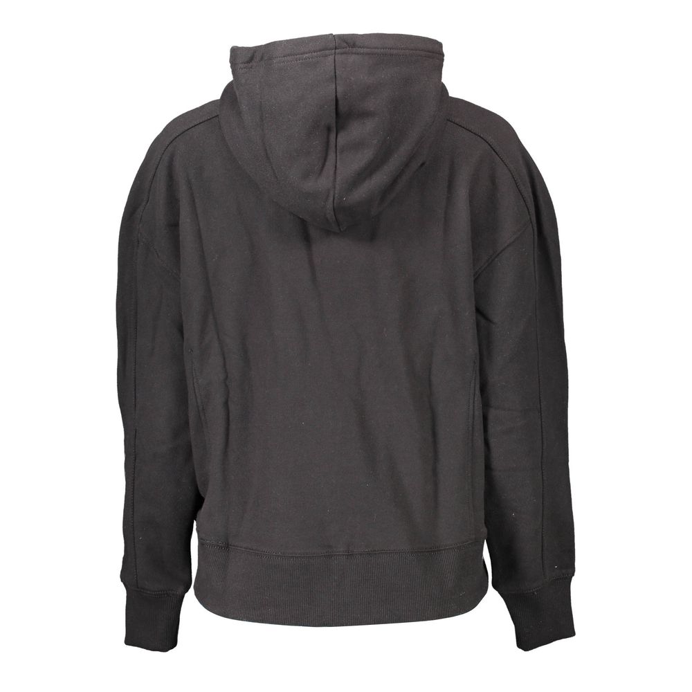 Calvin Klein Schwarzer Baumwoll-Kapuzenpullover für Damen