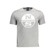 North Sails Graues Baumwoll-T-Shirt für Herren