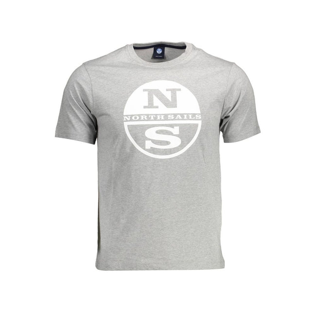 North Sails Graues Baumwoll-T-Shirt für Herren