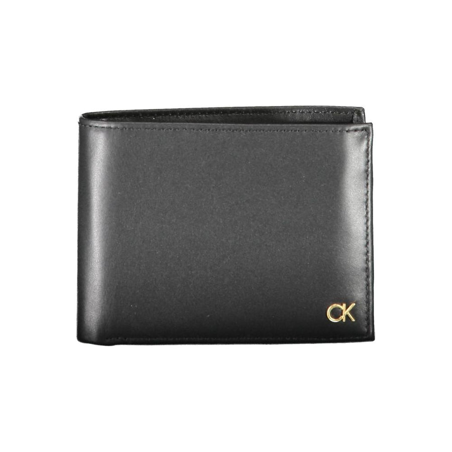 Calvin Klein Schwarzes Leder Portemonnaie für Herren
