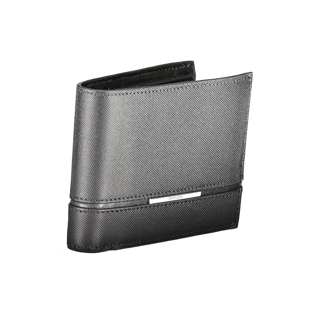 Calvin Klein Schwarzes Leder Portemonnaie für Herren