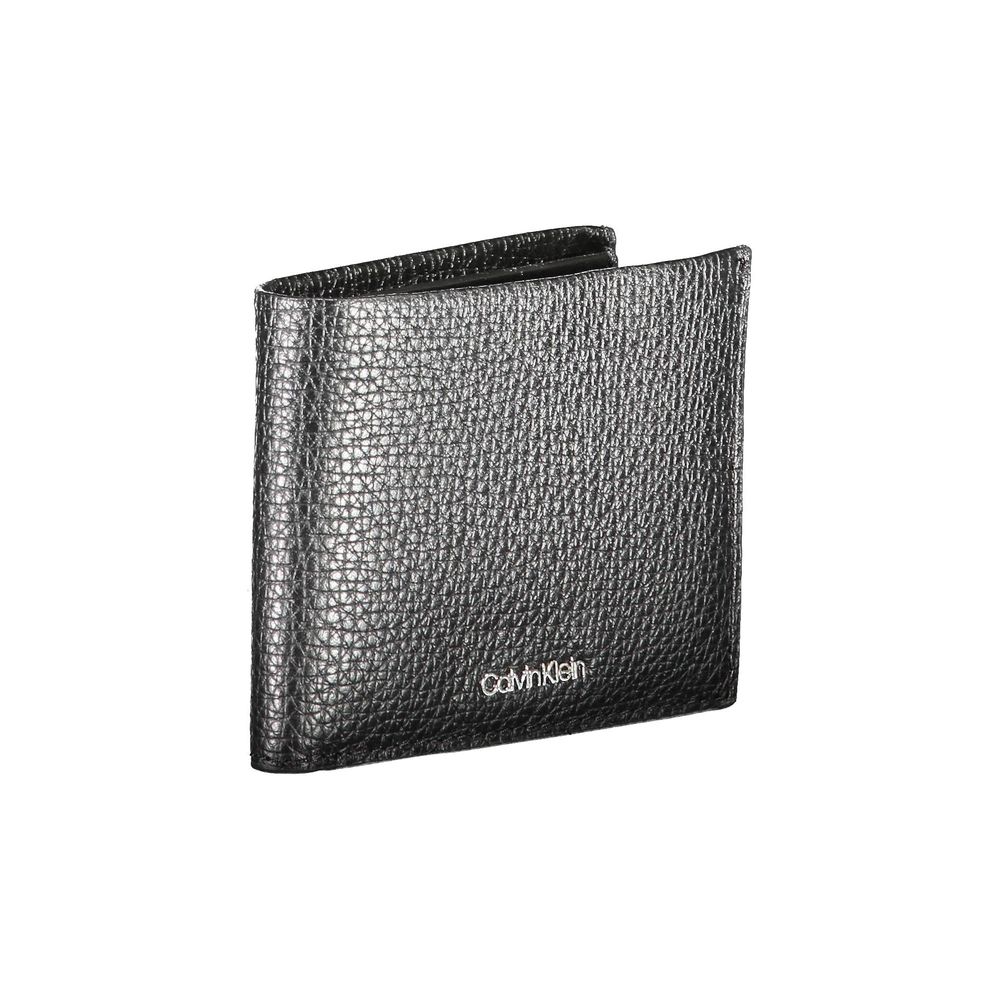 Calvin Klein Schwarzes Leder Portemonnaie