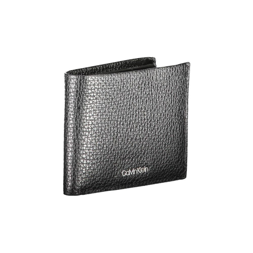Calvin Klein Schwarzes Leder Portemonnaie