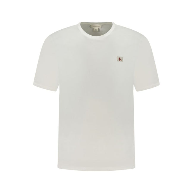 Calvin Klein Weißes Baumwoll-T-Shirt für Herren