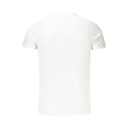 Weißes Pepe Jeans Baumwoll-T-Shirt mit kurzem Ärmel und Rundhalsausschnitt, 70% nachhaltige Baumwolle