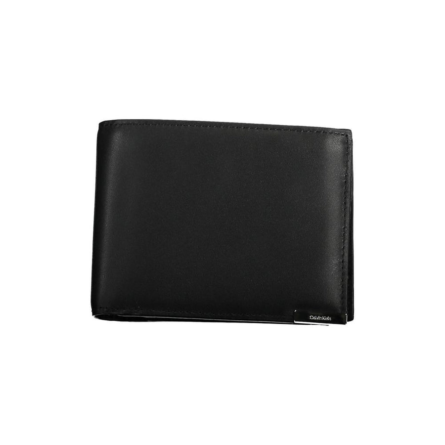Calvin Klein Schwarzes Leder Portemonnaie für Herren