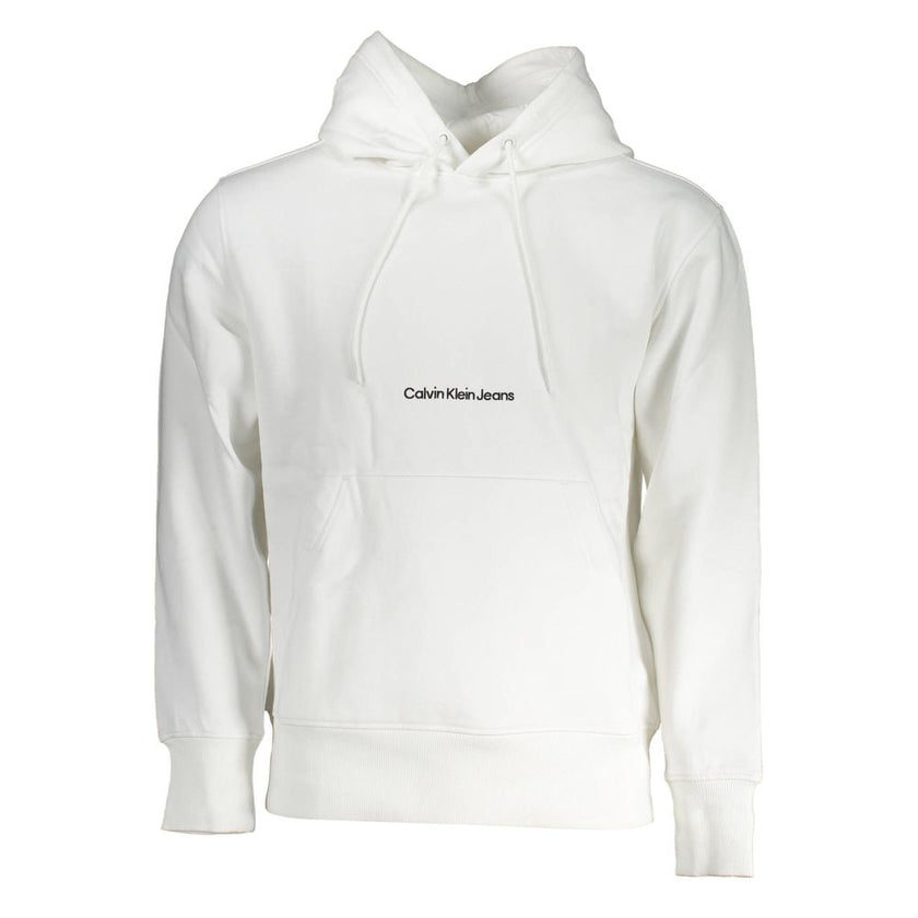 Calvin Klein Weißes Herren-Sweatshirt aus Baumwolle