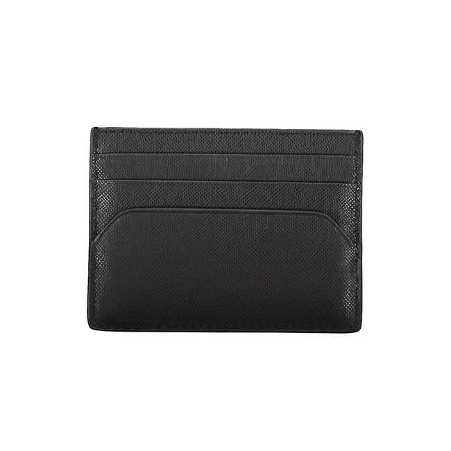 Tommy Hilfiger Schwarzes Leder Portemonnaie für Herren