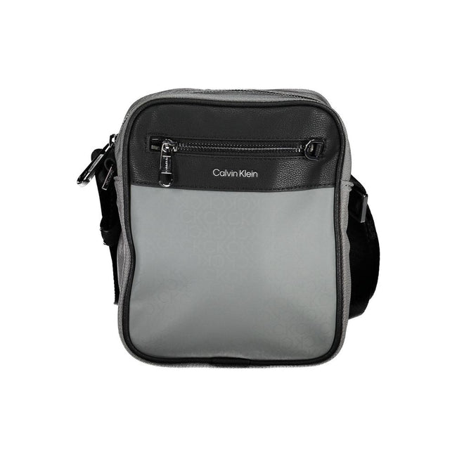 Calvin Klein Graue Polyester-Umhängetasche