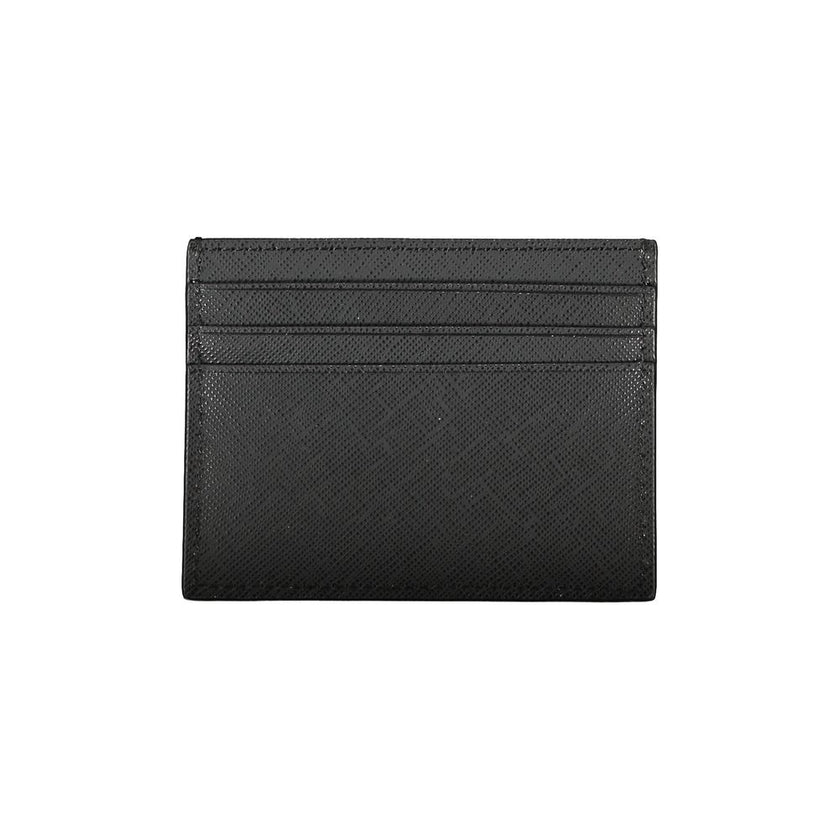 Tommy Hilfiger Schwarzes Leder Portemonnaie für Herren