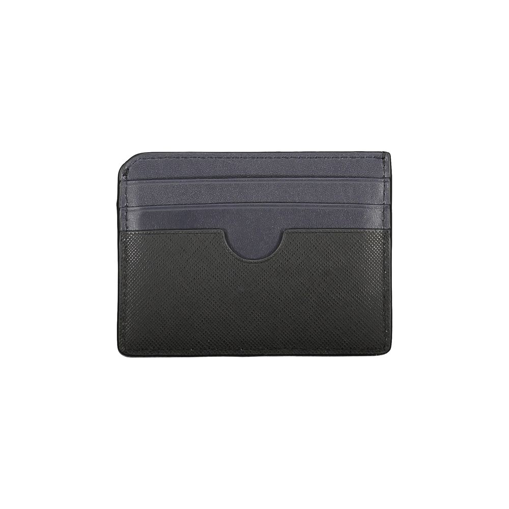 Tommy Hilfiger Schwarzes Leder Portemonnaie für Herren