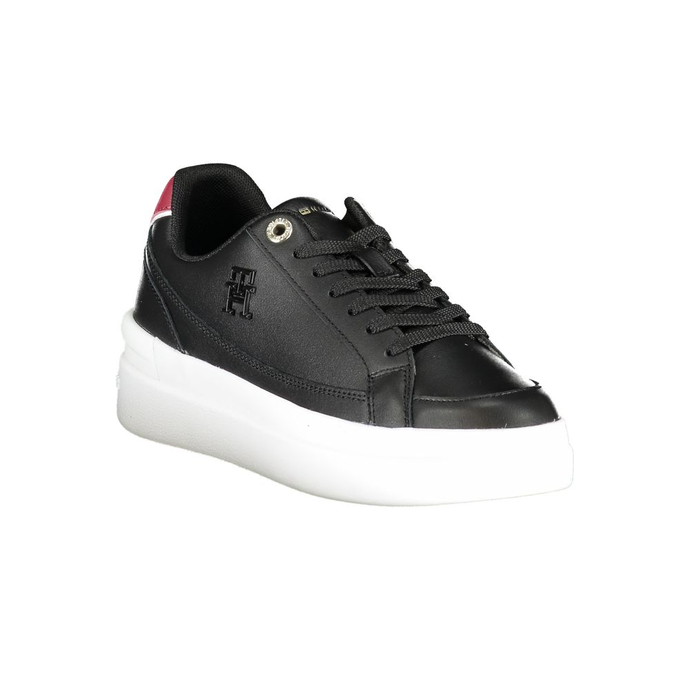 Tommy Hilfiger Schwarzer Sneaker aus echtem Leder