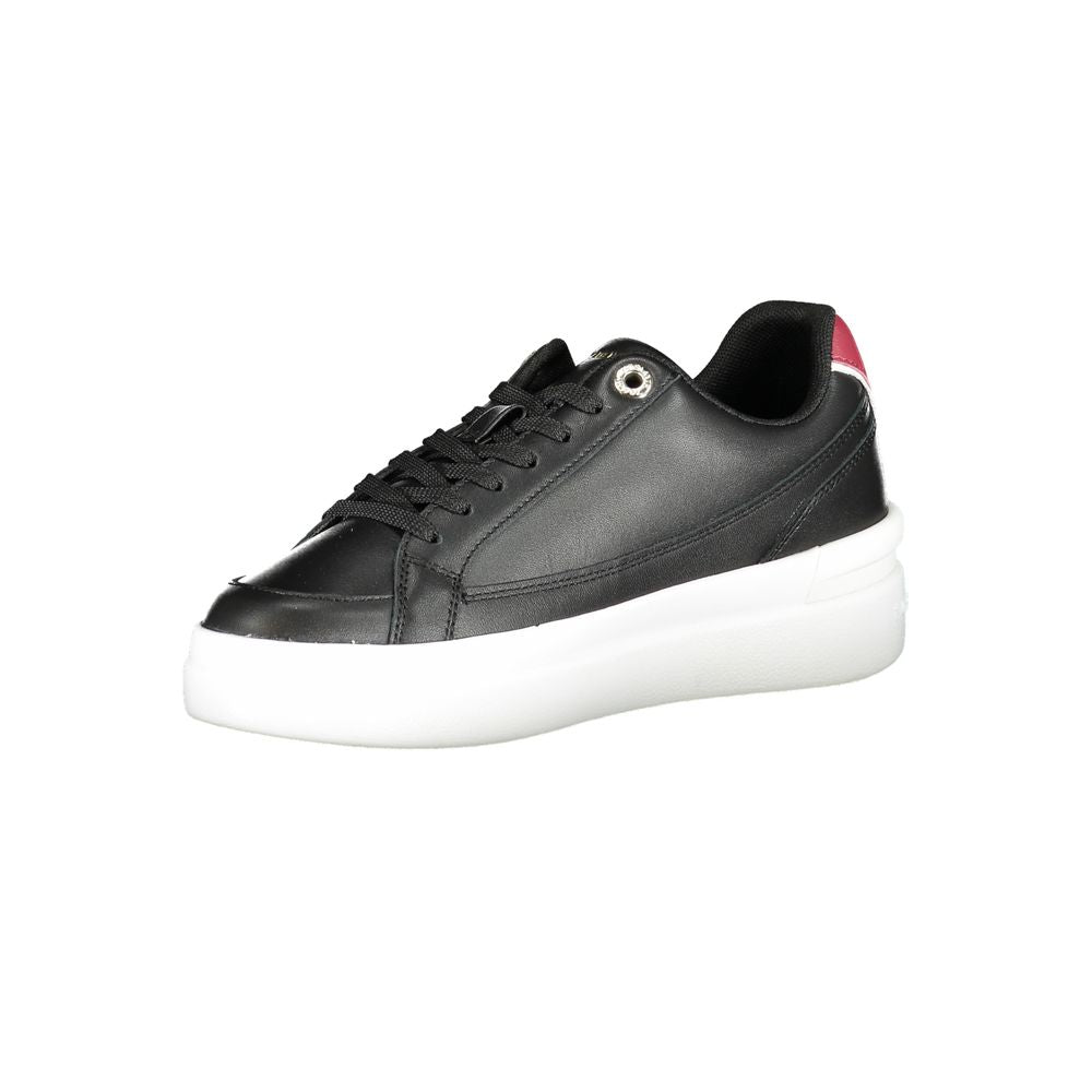 Tommy Hilfiger Schwarzer Sneaker aus echtem Leder