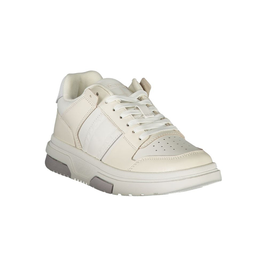 Tommy Hilfiger Women's White Leather Sneakers