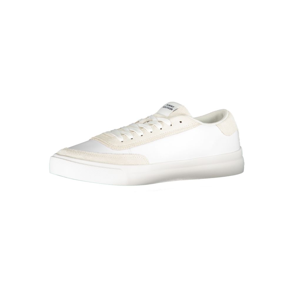 Tommy Hilfiger Men's White Leather Sneakers