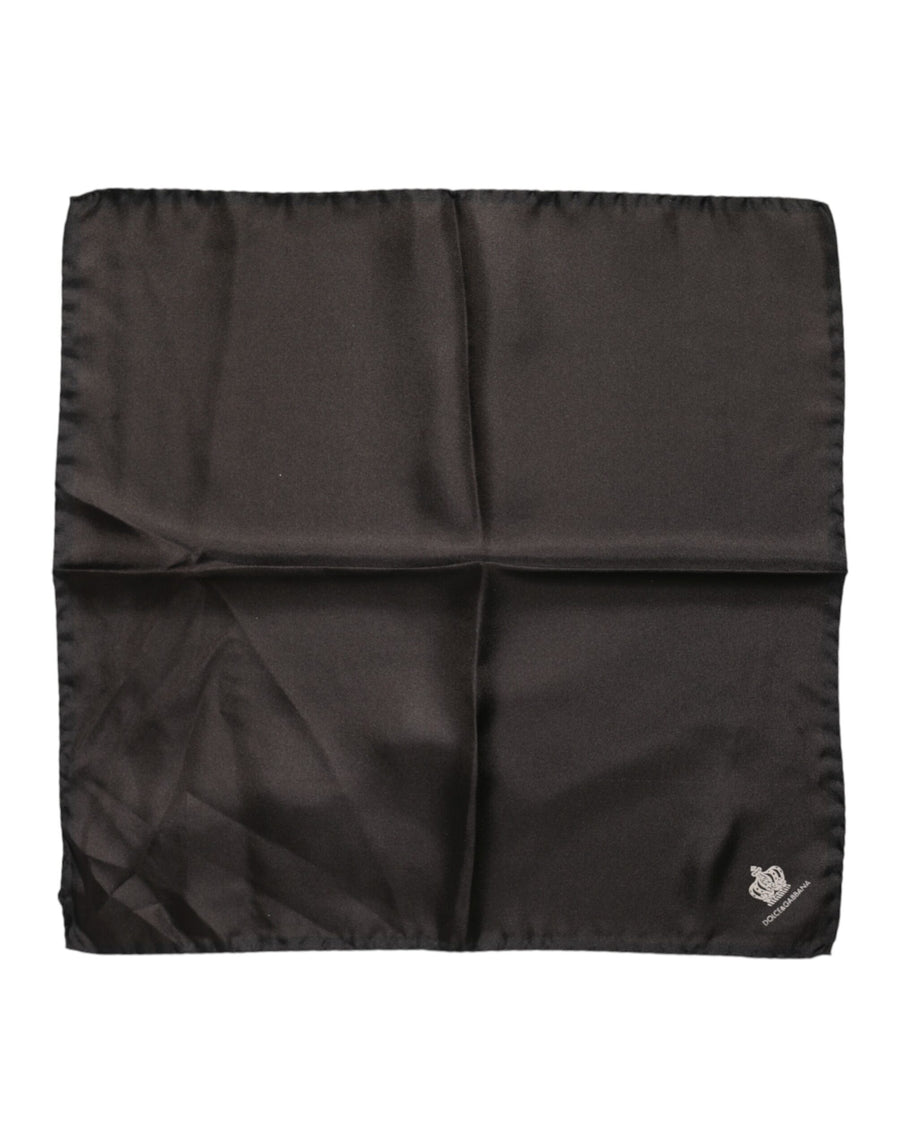 Dolce & Gabbana Brown DG Crown Silk Square Men's Foulard Scarf