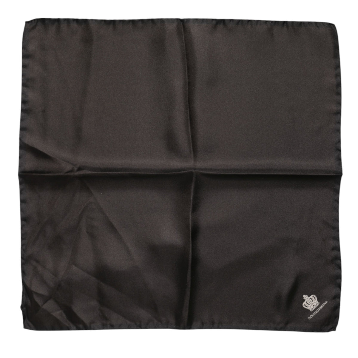 Dolce & Gabbana Brauner DG Crown Silk Square Herren Foulardschal