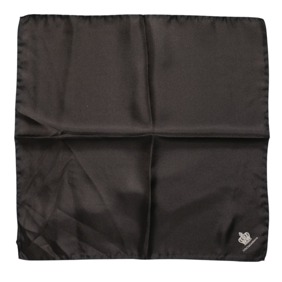 Dolce & Gabbana Brown DG Crown Silk Square Men's Foulard Scarf