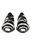 Dolce & Gabbana Schwarz Weiß Zebra Pony Fell Kleid Schuhe