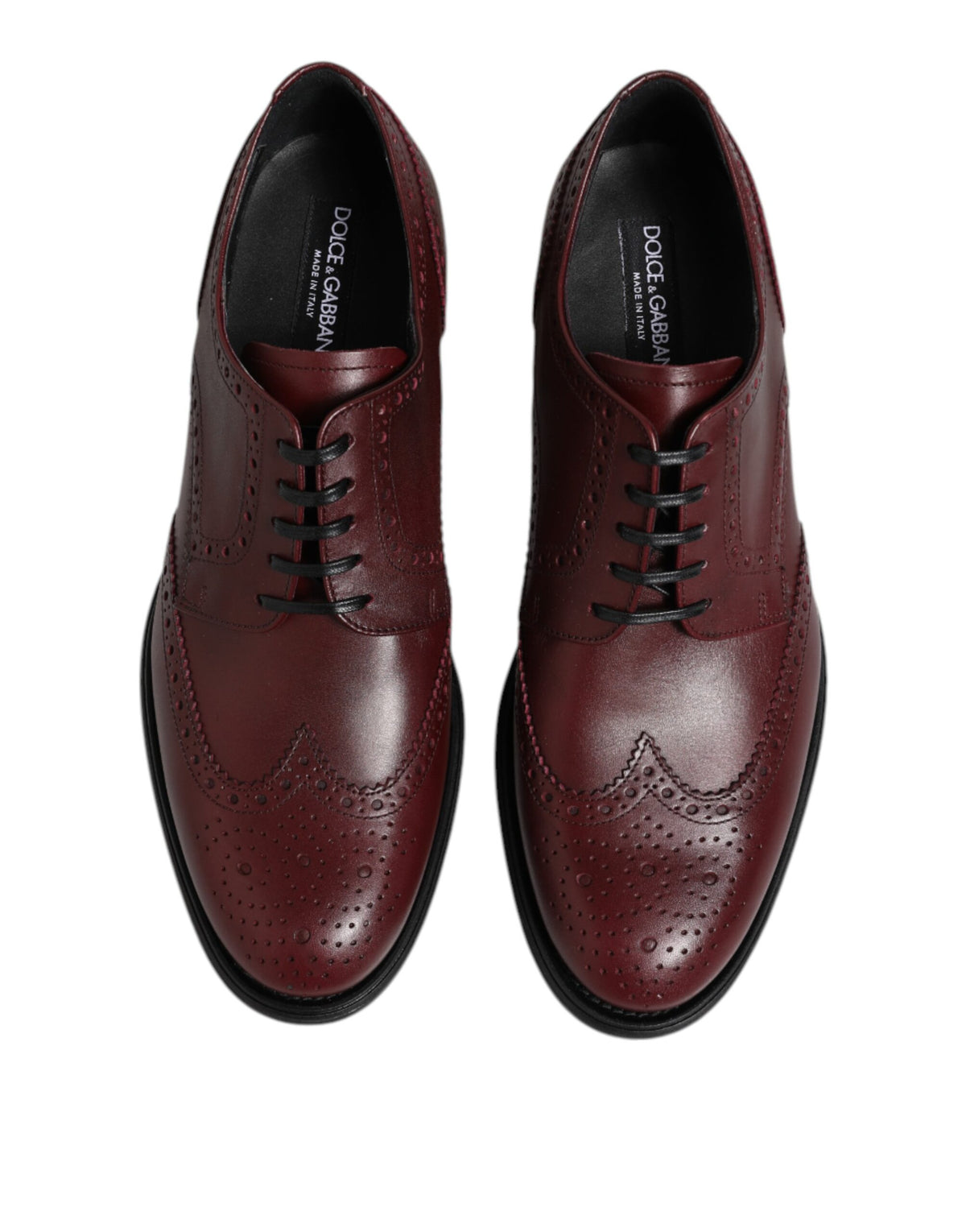 Dolce & Gabbana Brown Leather Lace-Up Derby Dress Shoes