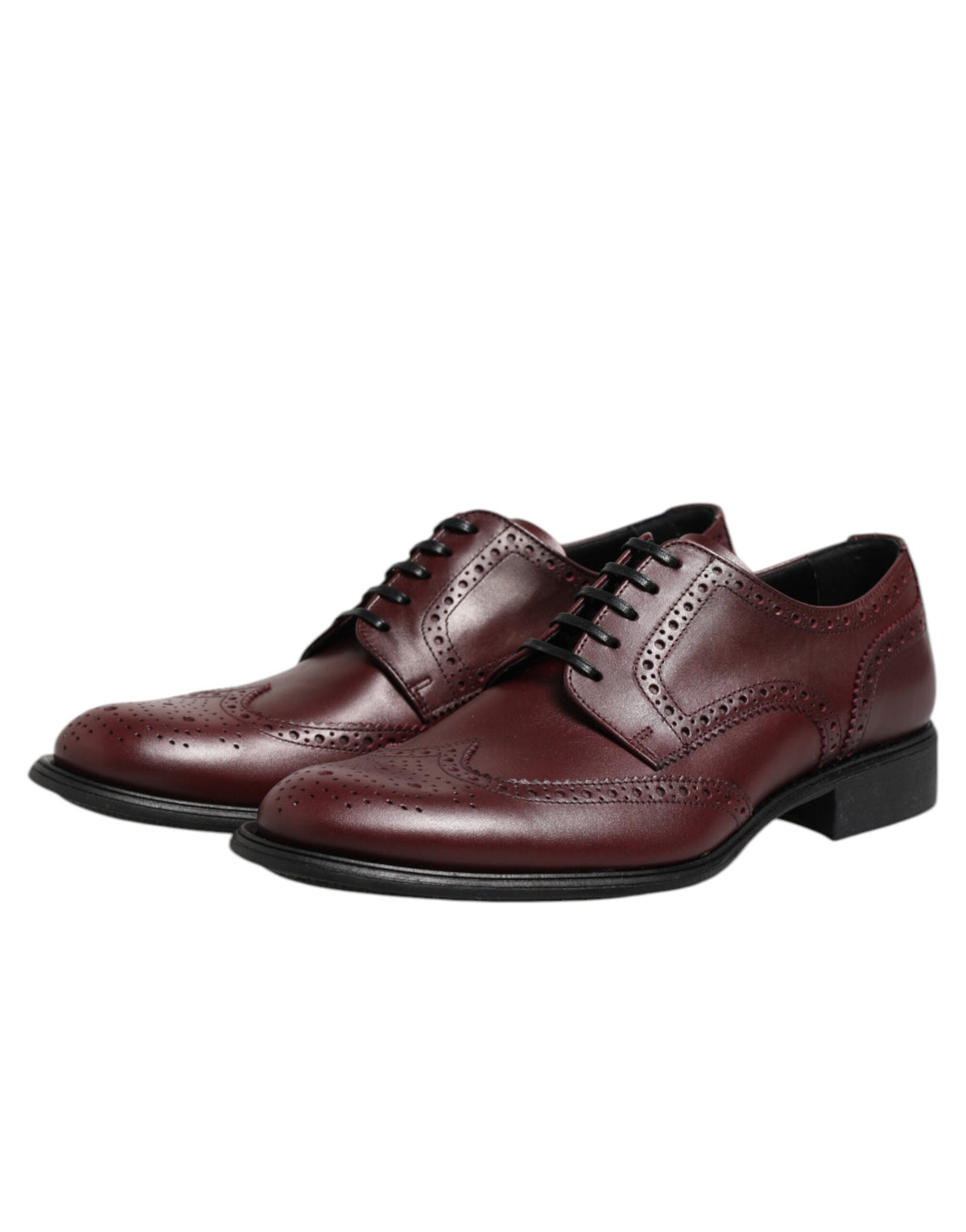 Dolce & Gabbana Brown Leather Lace-Up Derby Dress Shoes