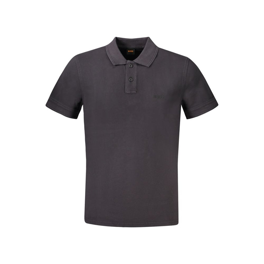 Hugo Boss Men's Black Cotton Polo Shirt