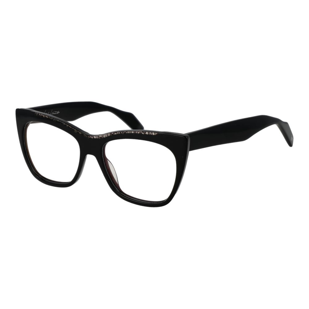 Yohji Yamamoto Schwarze Kunststoffbrille (Gestell)