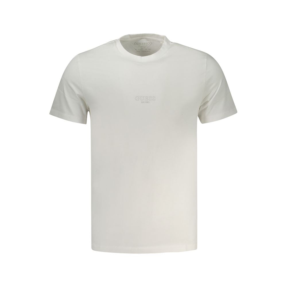 Guess Jeans Men's White Cotton T-Shirt