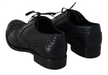 Dolce & Gabbana Dunkelblaue Leder Wingtip Oxford Dress Schuhe