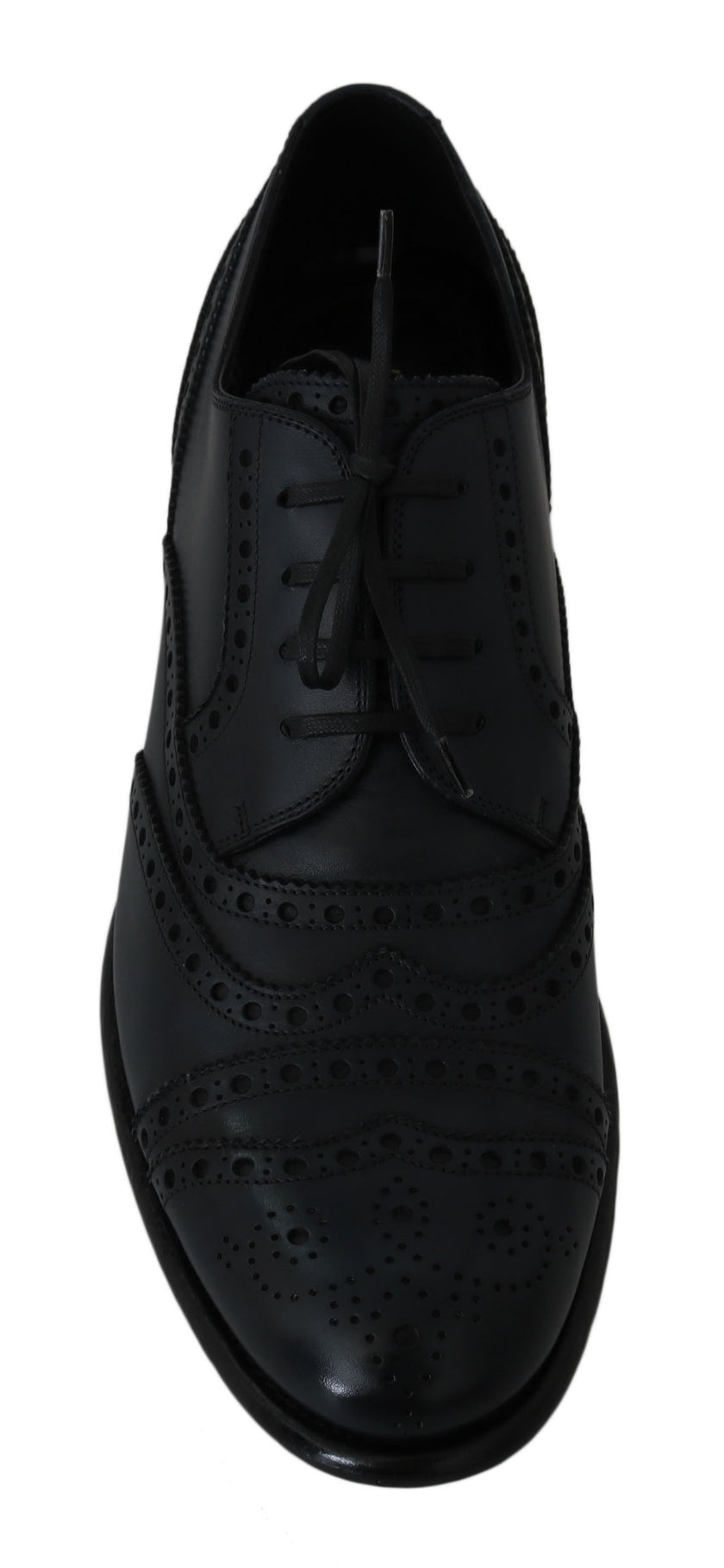 Dolce & Gabbana Dunkelblaue Leder Wingtip Oxford Dress Schuhe