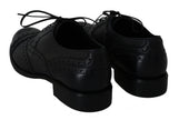 Dolce & Gabbana Blaue Leder Wingtip Oxford Dress Schuhe