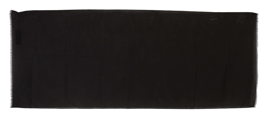 Dolce & Gabbana Dark grey pure wool striped scarf