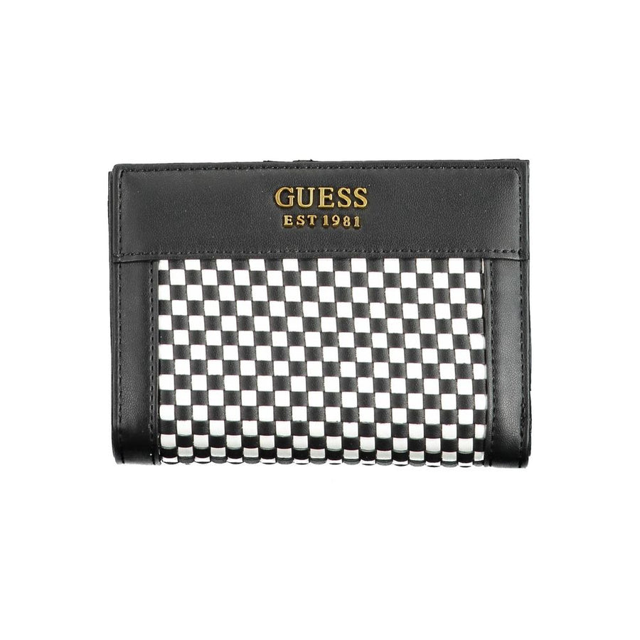 Guess Jeans Schwarze Geldbörse aus Polyurethan für Damen