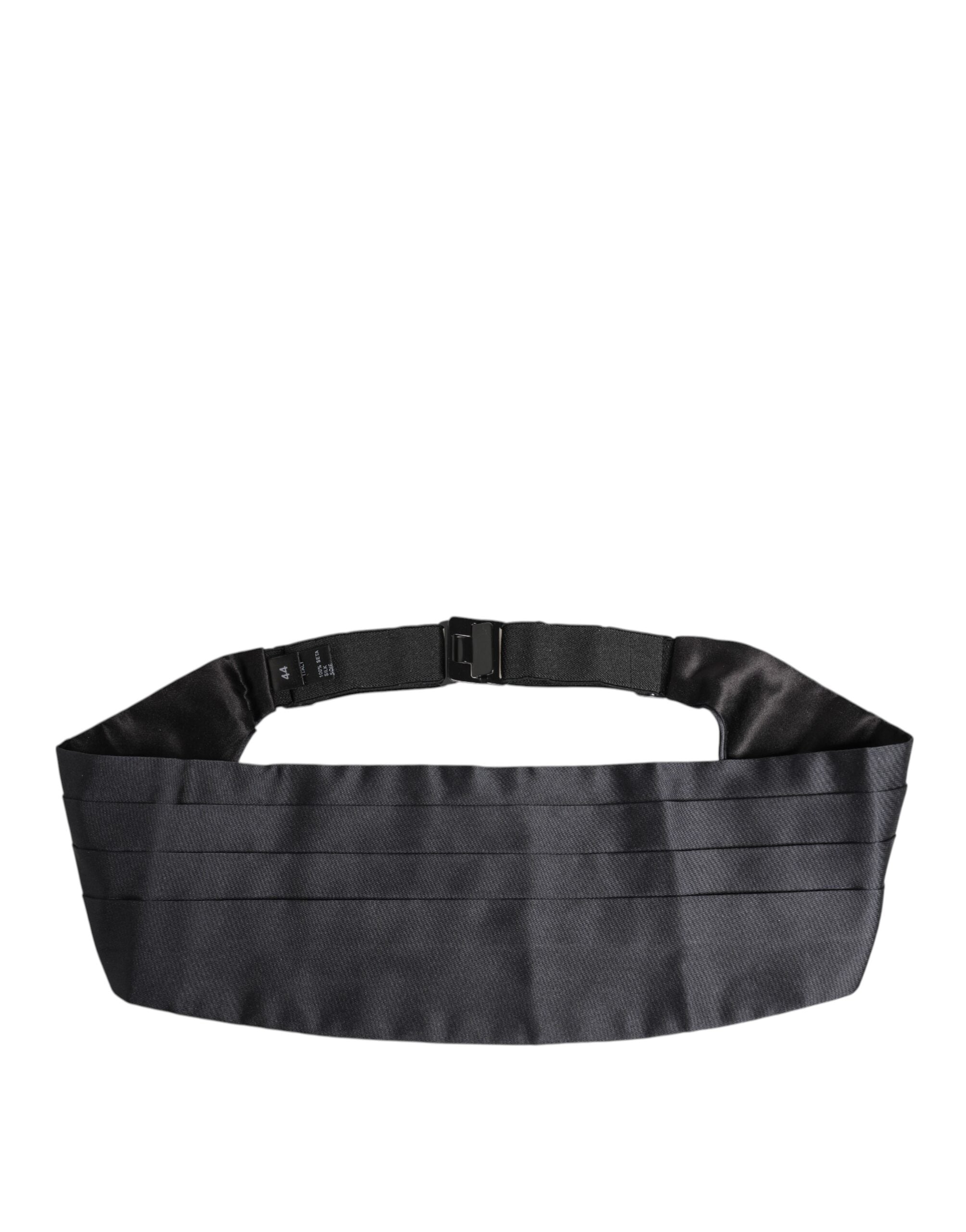 Dolce & Gabbana Dunkelblauer Gürtel aus 100% Seide Taillenkummerbund