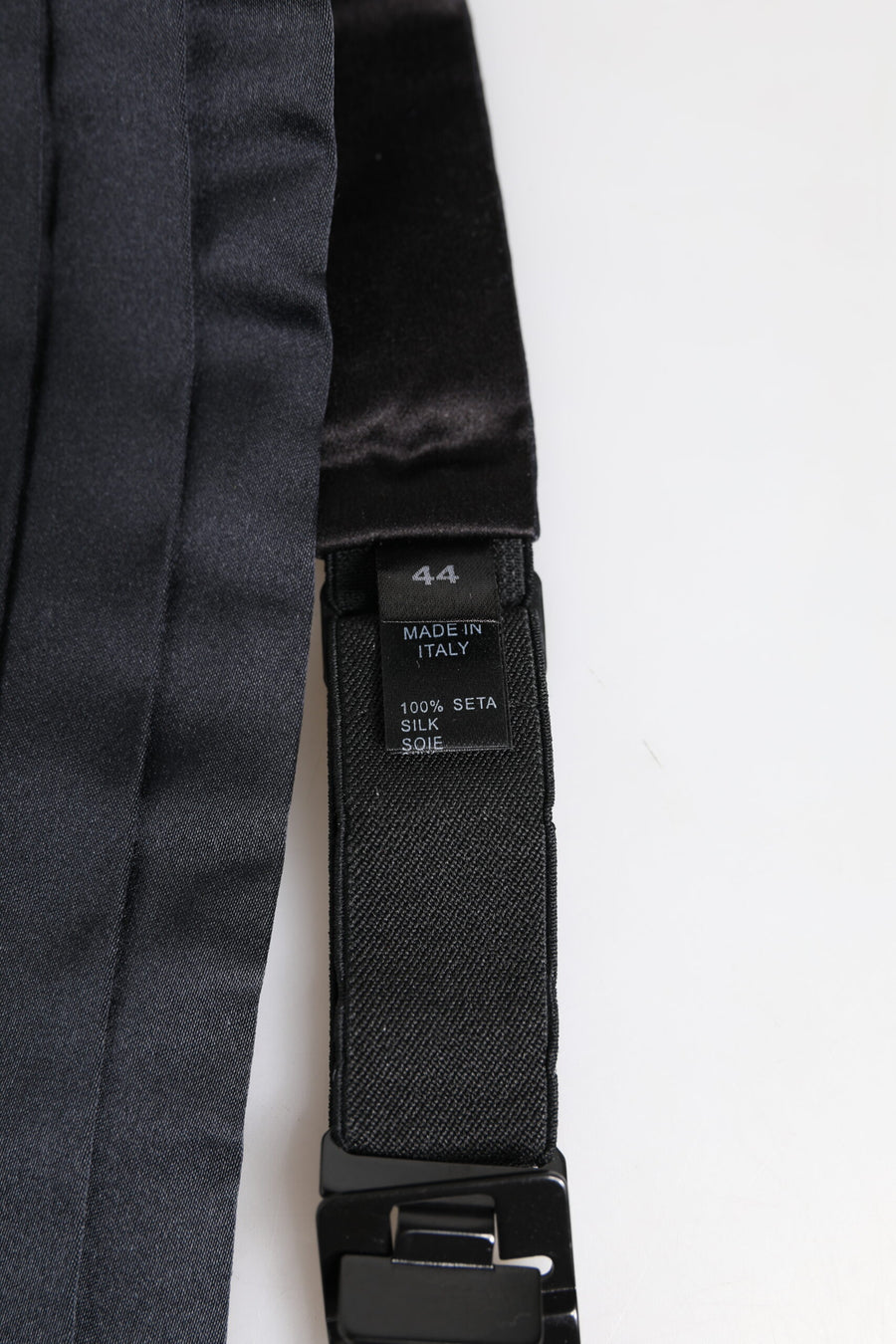 Dolce & Gabbana Dunkelblauer Gürtel aus 100% Seide Taillenkummerbund