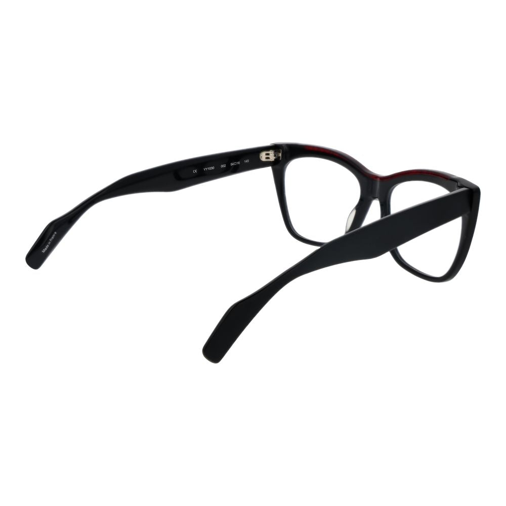 Yohji Yamamoto Schwarze Kunststoffbrille (Gestell)