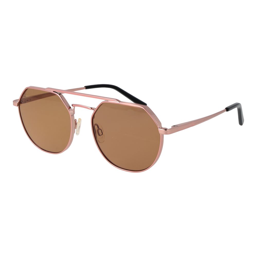 Rose Gold Metal Serengeti Sunglasses