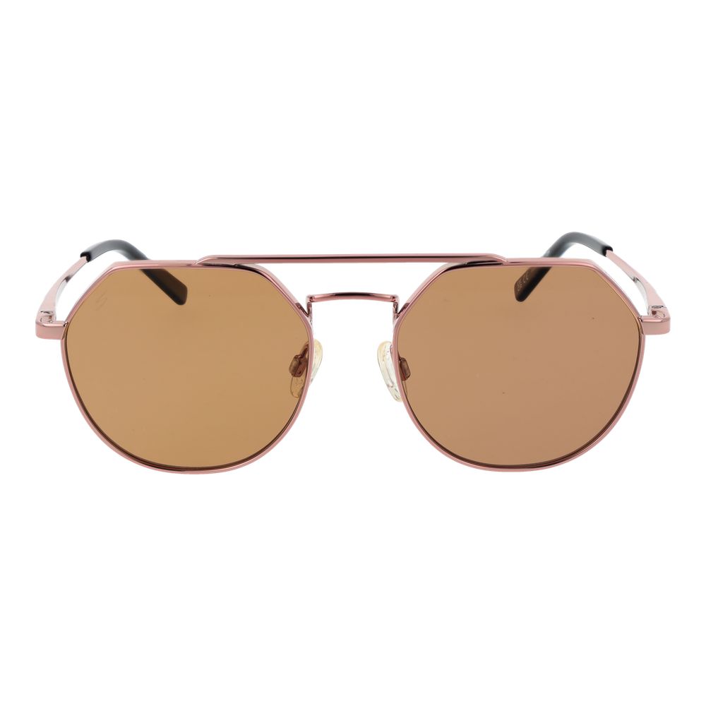 Rose Gold Metal Serengeti Sunglasses
