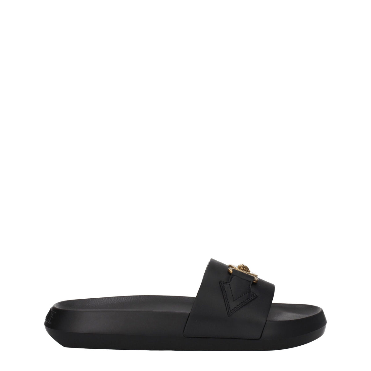 Versace Black Leather Loafers